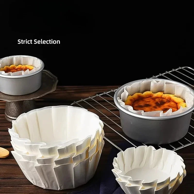 Disposable Parchment Cake Mold Cups | Cheesecake Baking Liners Cake Baking Molds QXL