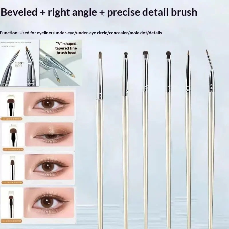 Shmacax 4/6-Pc Eye Detail Eyeshadow Brush Set | Horsehair Eye Makeup Brush Set QXL