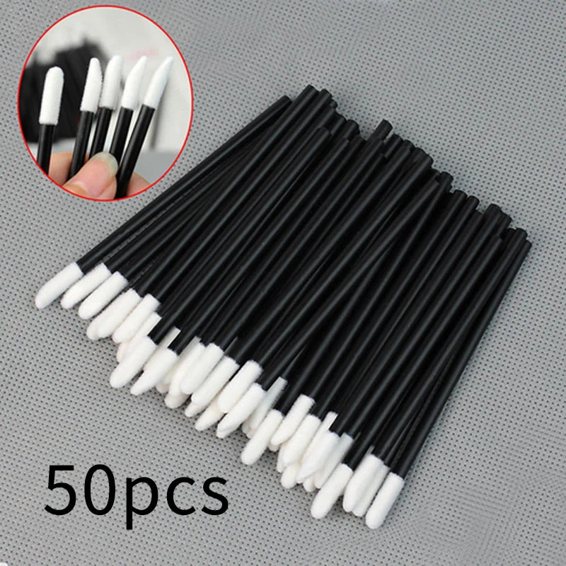 50/100-Pack Disposable Lip Brushes & Lash Microbrush Set Disposable Makeup Brushes QXL 50pcs