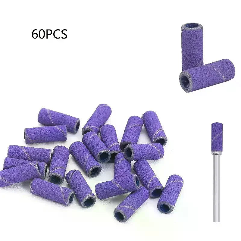 60-Pc Nail Sanding Bands & Mandrel Bit | 3mm Nail Drill Set Nail Sanding Bands QXL