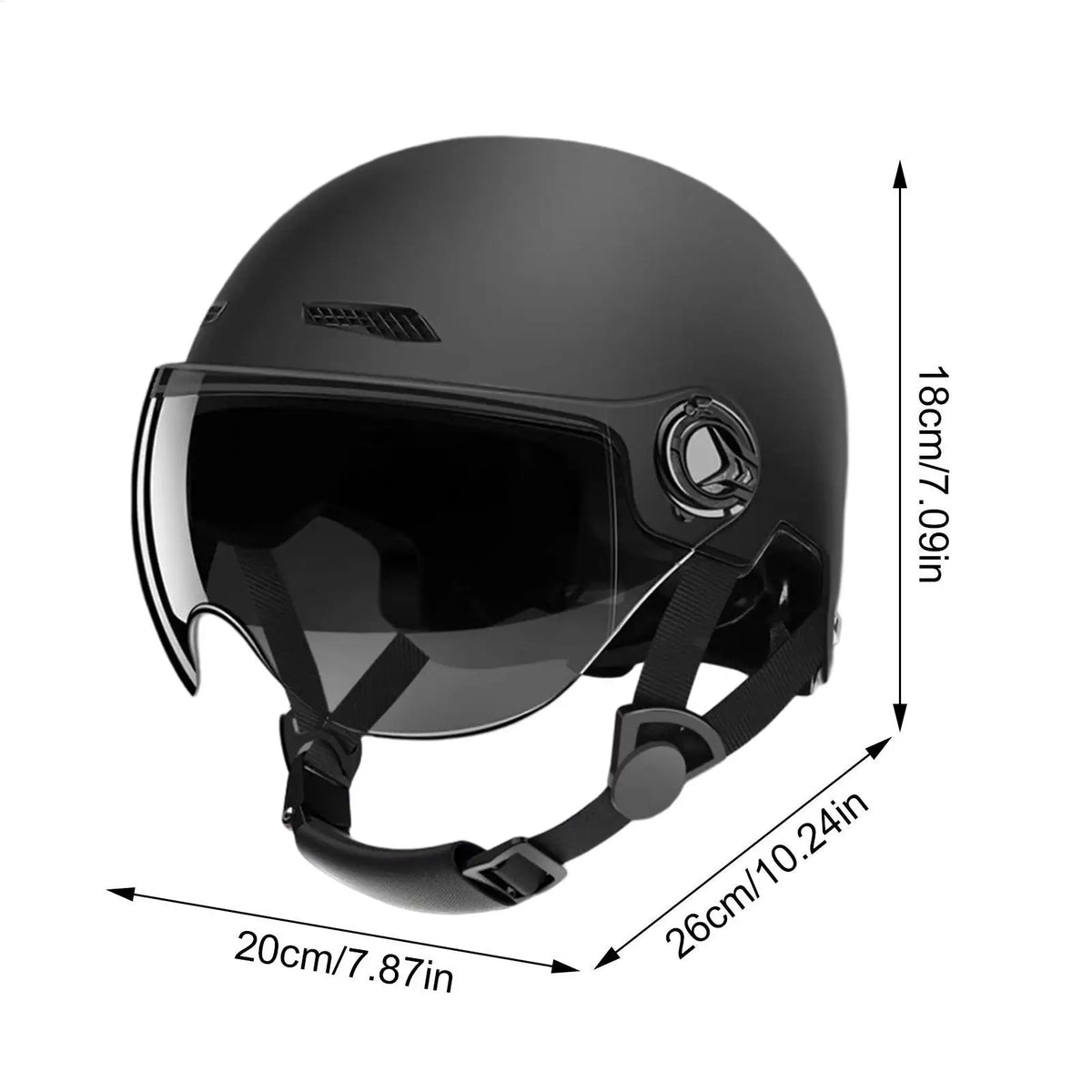 Motorcycle Half-Face Helmet Sun Visor Quick Release | Unisex Motorcycle Half Helmet QXL