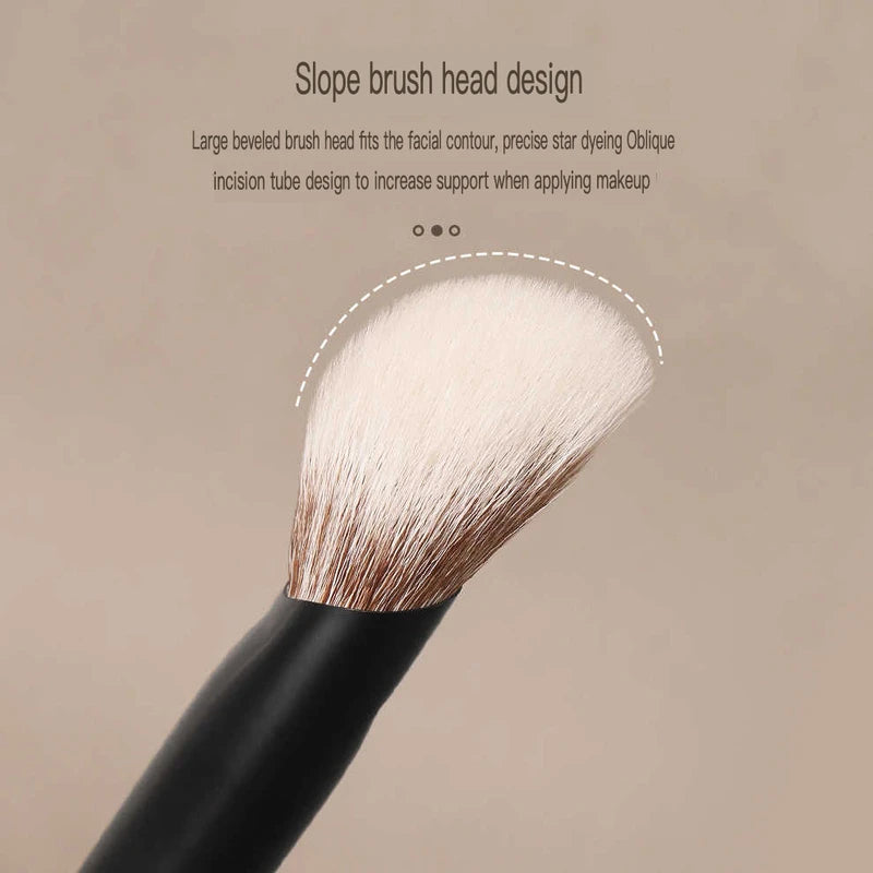 Sandalwood Pointed Blush & Contour Brush | Soft Goat Hair Blush Contour Brush QXL