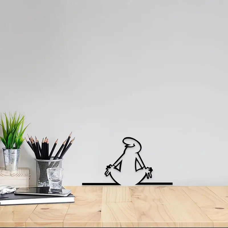 Line Figure Modern Metal Wall Art Poster | Home Décor Metal Wall Art QXL