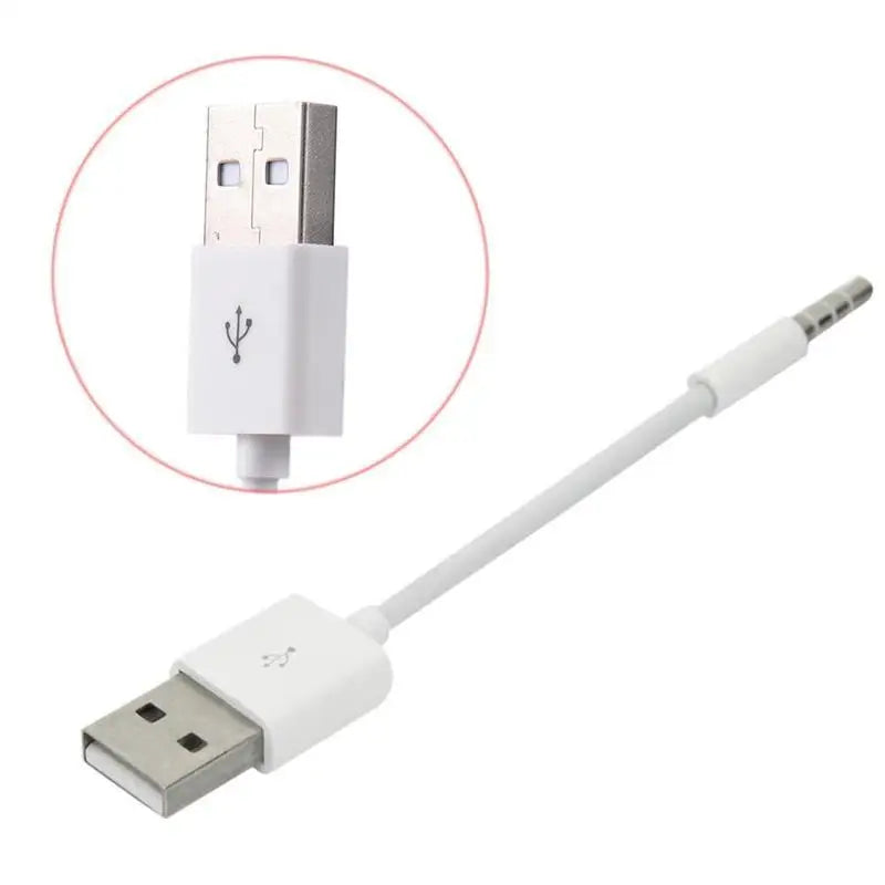 USB Cable for iPod Shuffle 1–7 Gen | Charge & Sync 3.5mm USB Sync Cable QXL