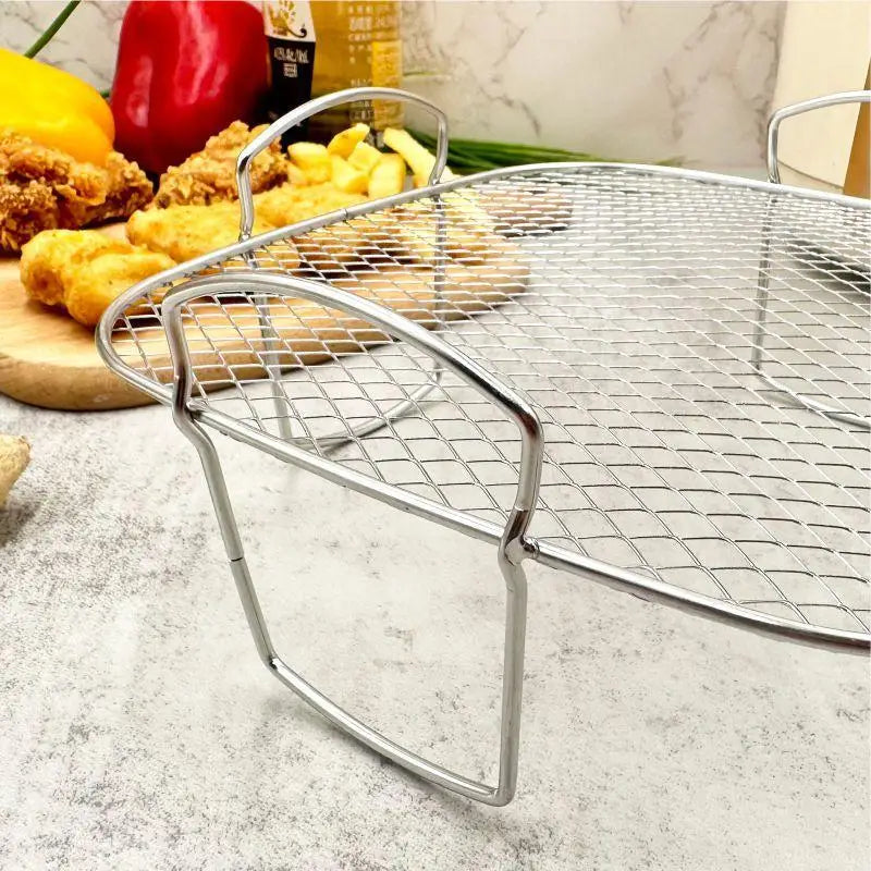 Stainless Steel Air Fryer Rack | Roasting, Dehydrator & BBQ Air Fryer Rack QXL