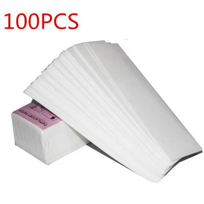 100-Pack Nonwoven Wax Strip Papers for Body Hair Removal Wax Strip Papers QXL M200 100pcs