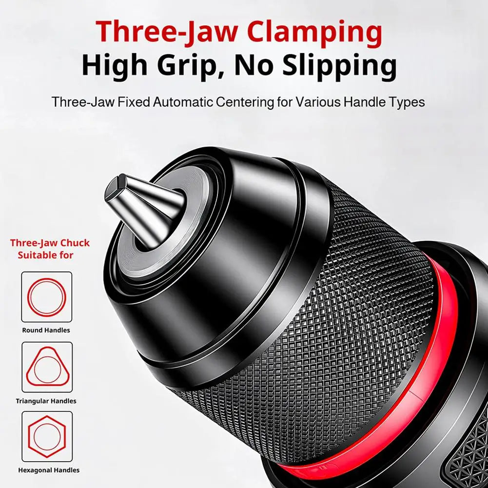 Keyless Ratchet Self-Locking Drill Chuck | 3-Jaw Metal Keyless Drill Chuck QXL