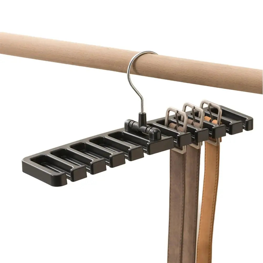 Belt & Tie Organizer Hanger | Wardrobe Scarf Rack Wardrobe Organizer Rack QXL black