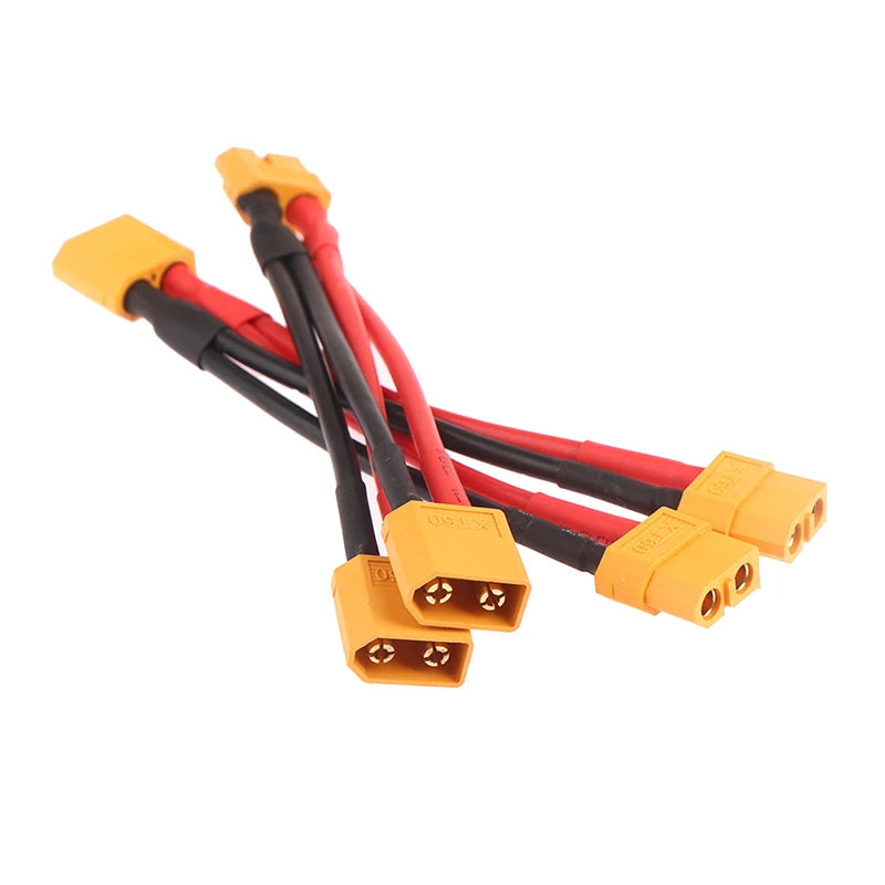 XT60 Y Splitter 3-Way 14AWG Silicone Cable RC Battery Connector RC Battery Connector QXL