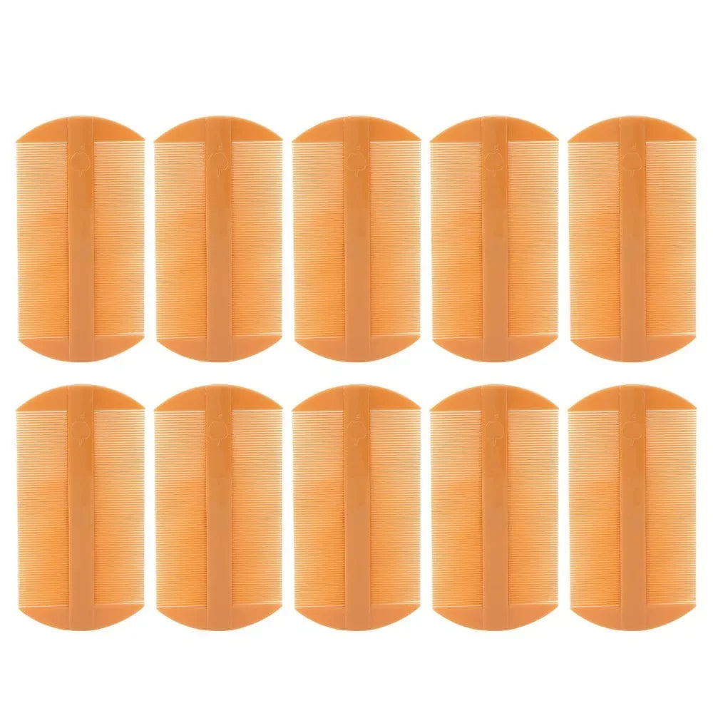 10-Pack Double-Sided Fine Tooth Lice Comb | All Hair Types Lice Comb Set QXL A
