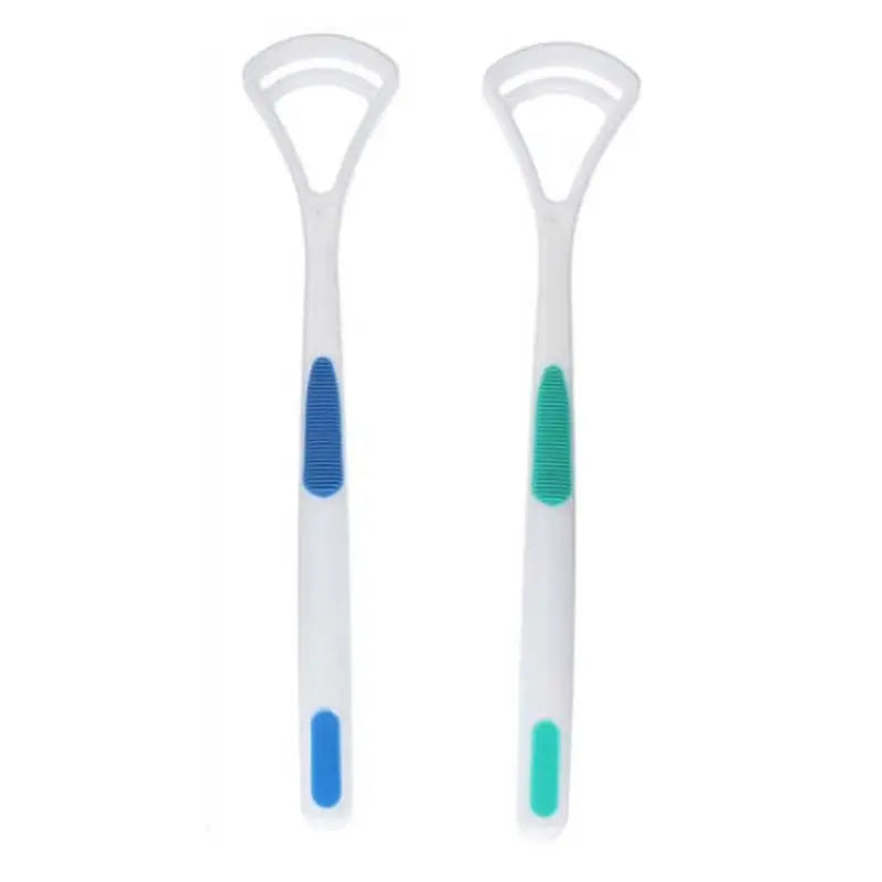 2-Pack Tongue Scrapers – Fresh Breath Cleaner with Handle Tongue Scraper QXL