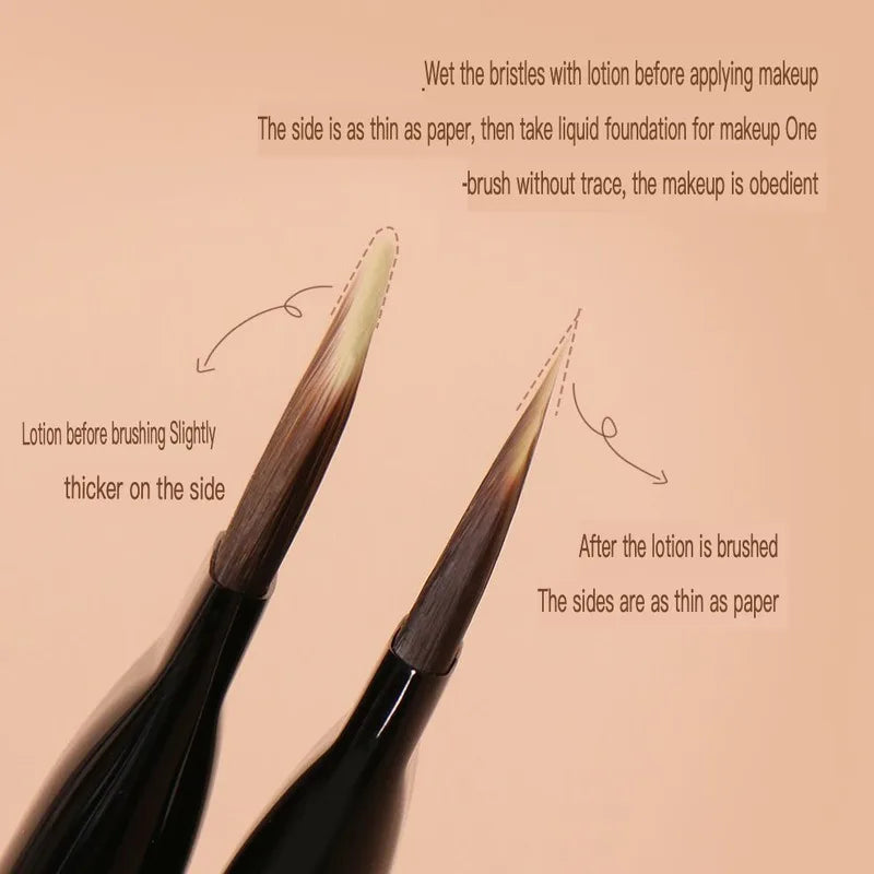 Flat Blade Foundation Brush – Seamless Liquid Makeup Applicator Foundation Makeup Brush QXL