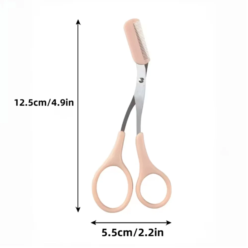 Eyebrow Scissors with Comb | Stainless Steel Brow Trimmer Eyebrow Trimmer QXL