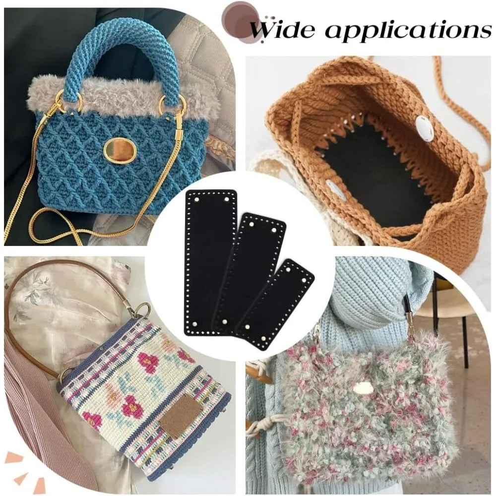 Felt Bag Base Shaper 3-Pack | Rectangle Crochet Bag Bottom Bag Base Shaper QXL