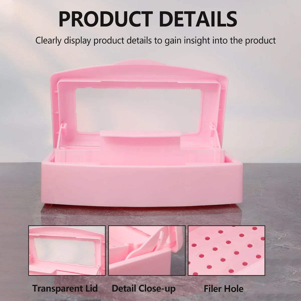 Nail Tool Sterilization Box | Alcohol Soaking & Cleaning Case Nail Tool Sterilization Box QXL