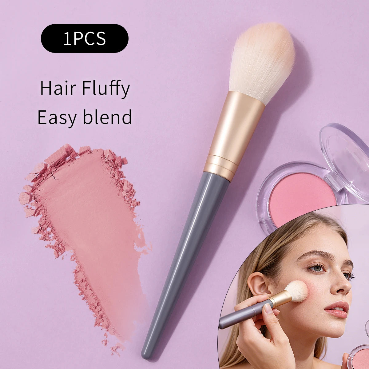 KOSSHOW Soft Blush Contour & Loose Powder Makeup Brush Makeup Brush QXL