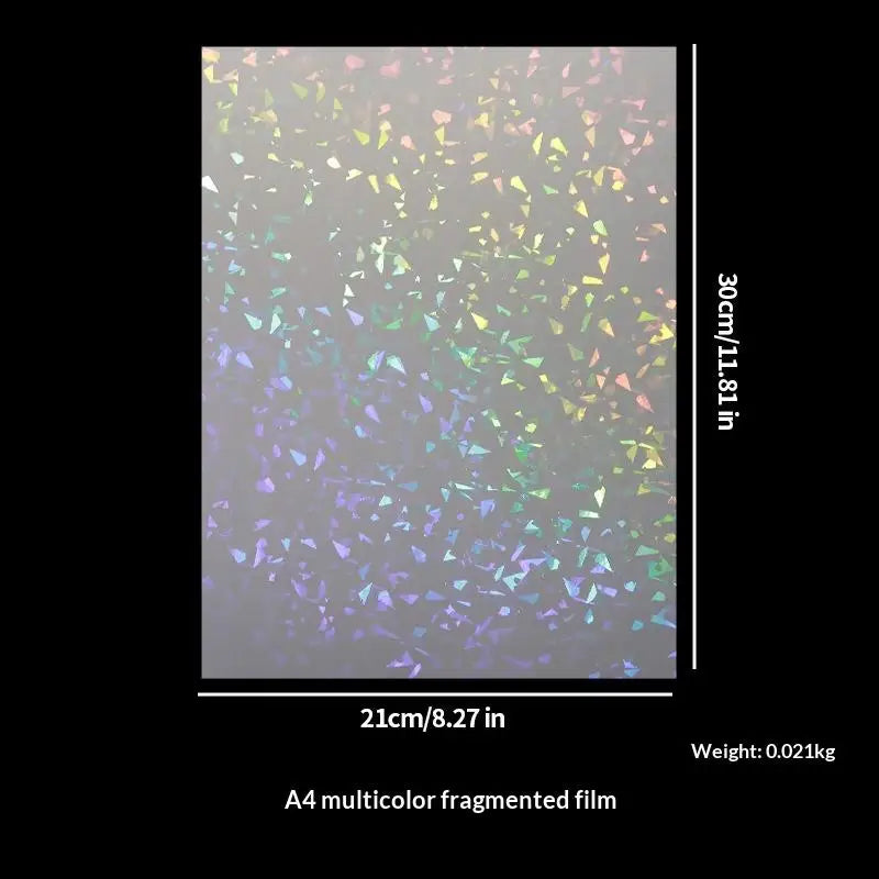 A4 Holographic Lamination Film 5-Pack | Self-Adhesive Stickers Holographic Craft Film QXL A5