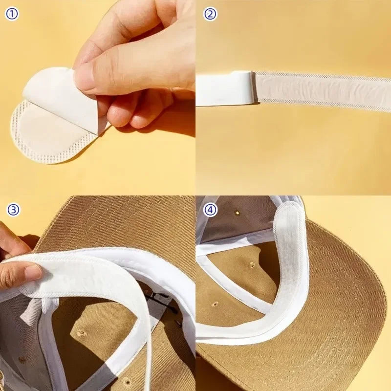 10-Pack Hat Sweat Absorbing Inner Brim Liner Pads – Unisex Hat Liner Pads QXL
