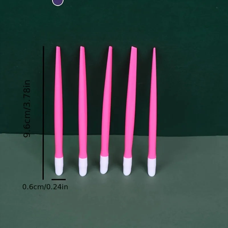 Nail Art Dotting Sticks | Pink Rubber Tip Decal Tools Nail Art Dotting Tool QXL