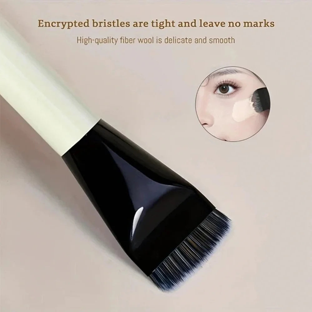 Double-Ended Foundation & Contour Brush | 2-in-1 Tool Makeup Brush QXL