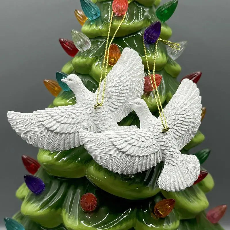 Friendship Dove Resin Christmas Tree Ornament | 1 or 2 Pack Christmas Tree Ornament QXL