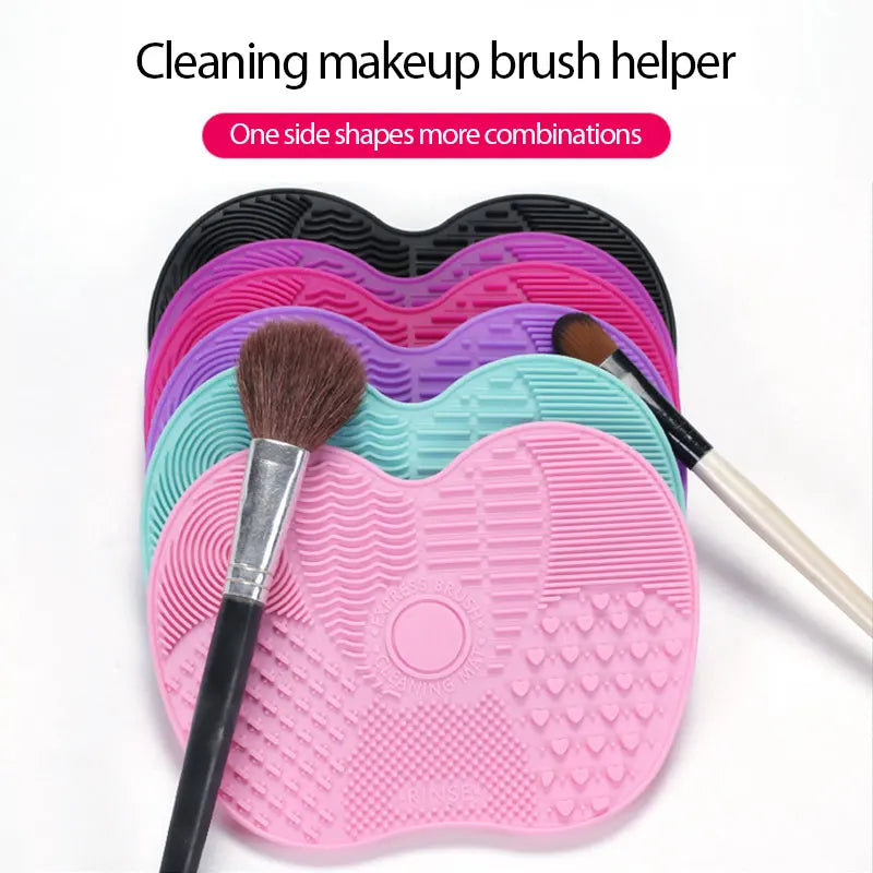Silicone Makeup Brush Cleaner Scrubber Mat & Washing Pad Brush Cleaning Mat QXL
