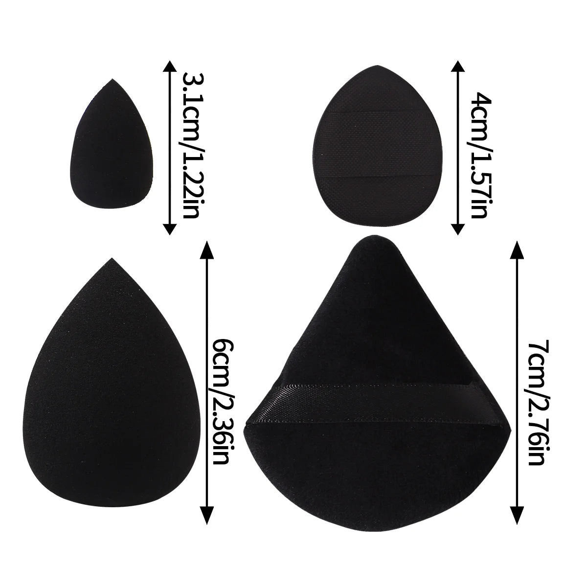 12-Piece Multi-Shape Makeup Sponge & Powder Puff Set Makeup Sponge Set QXL
