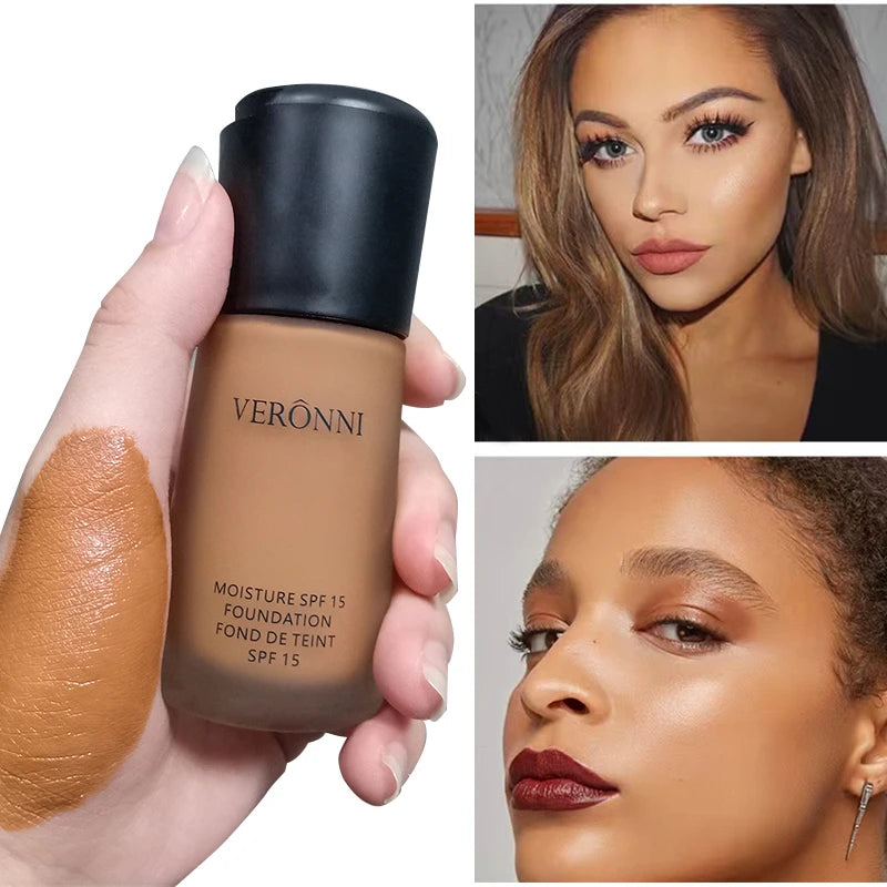 VERONNI Matte Liquid Foundation Full Coverage BB Cream 30ml Liquid Foundation QXL