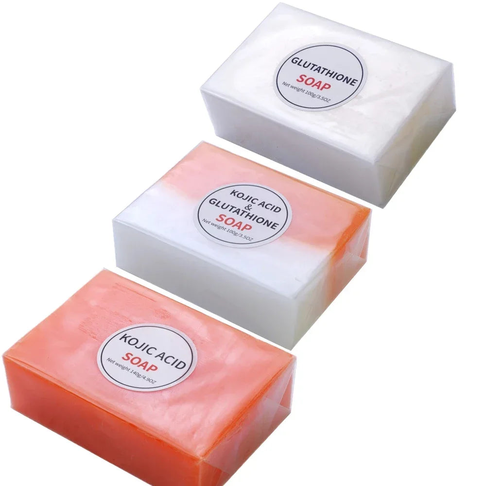 Kojic Acid & Glutathione Brightening Soap Set – 3×100g Brightening Bar Soap QXL