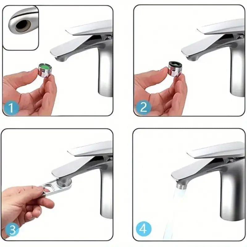 6-in-1 Faucet Aerator Wrench | Zinc Alloy Key Tool Faucet Aerator Wrench QXL