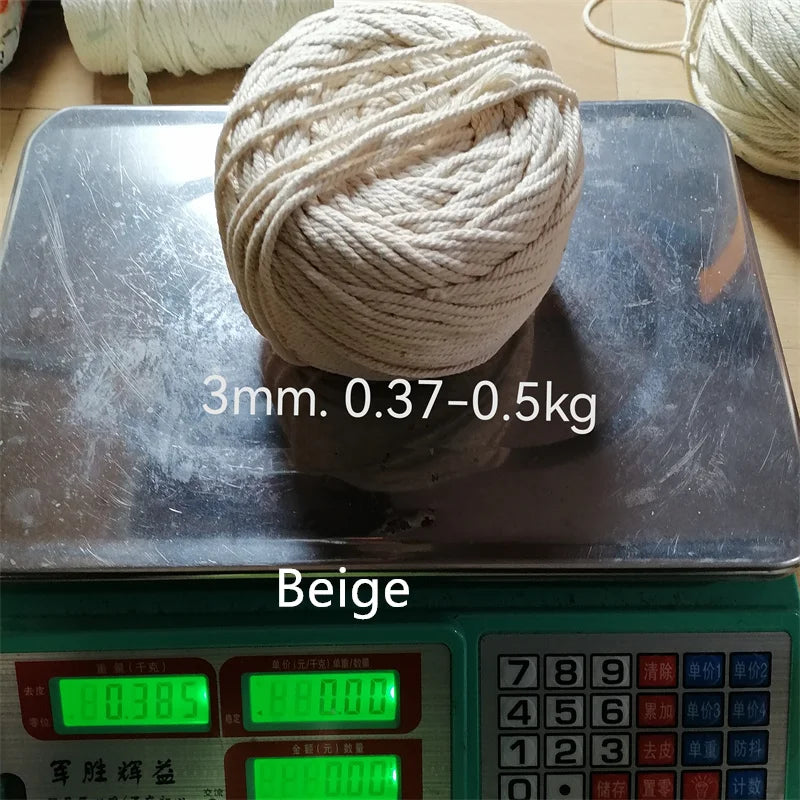 100% Pure Cotton Rope 1–6mm | Natural Macramé & Craft Cord Cotton Craft Cord QXL