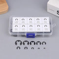 120-Pc Black Stainless Steel E-Clip Snap Ring Circlip Set M1.5–M10 Retaining Circlip Set QXL Black