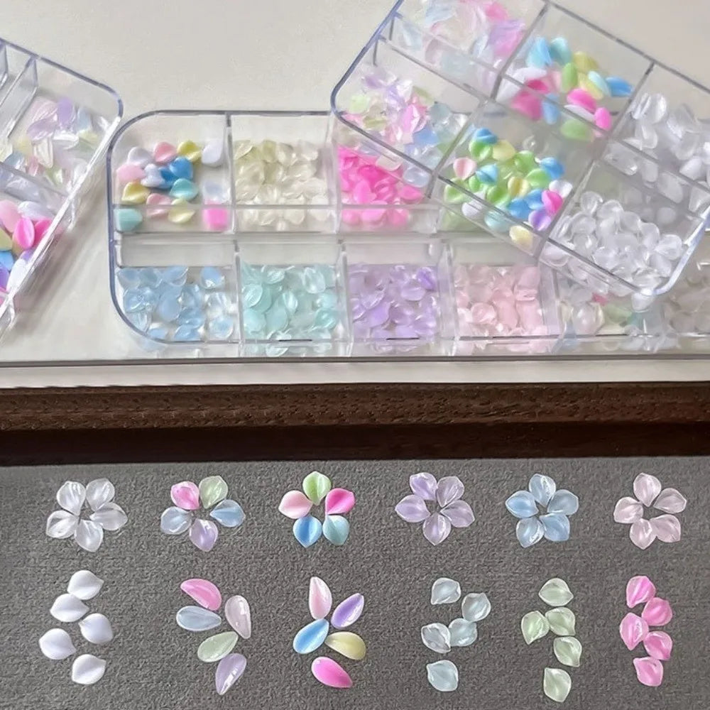 12-Grid 3D Flower Petal Nail Art Sequins & Glitter Kit Nail Art Sequins Kit QXL