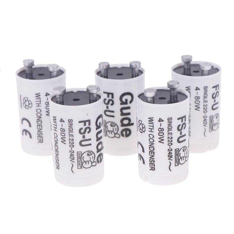 5-Pack Fluorescent Lamp Starters FS-U S2 TL | 220V 4–80W CE RoHS Fluorescent Lamp Starter QXL Default Title