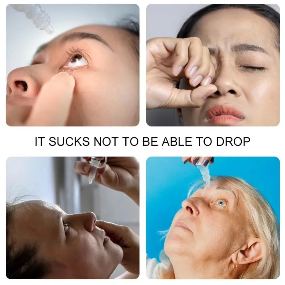 Ergonomic Eye Drop Applicator Guide | Easy Grip No-Spill Eye Drop Applicator QXL