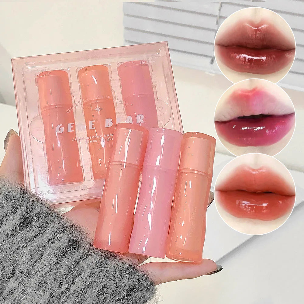 Gege Bear Mirror Lip Gloss – Hydrating & Moisturizing Color Lip Gloss QXL