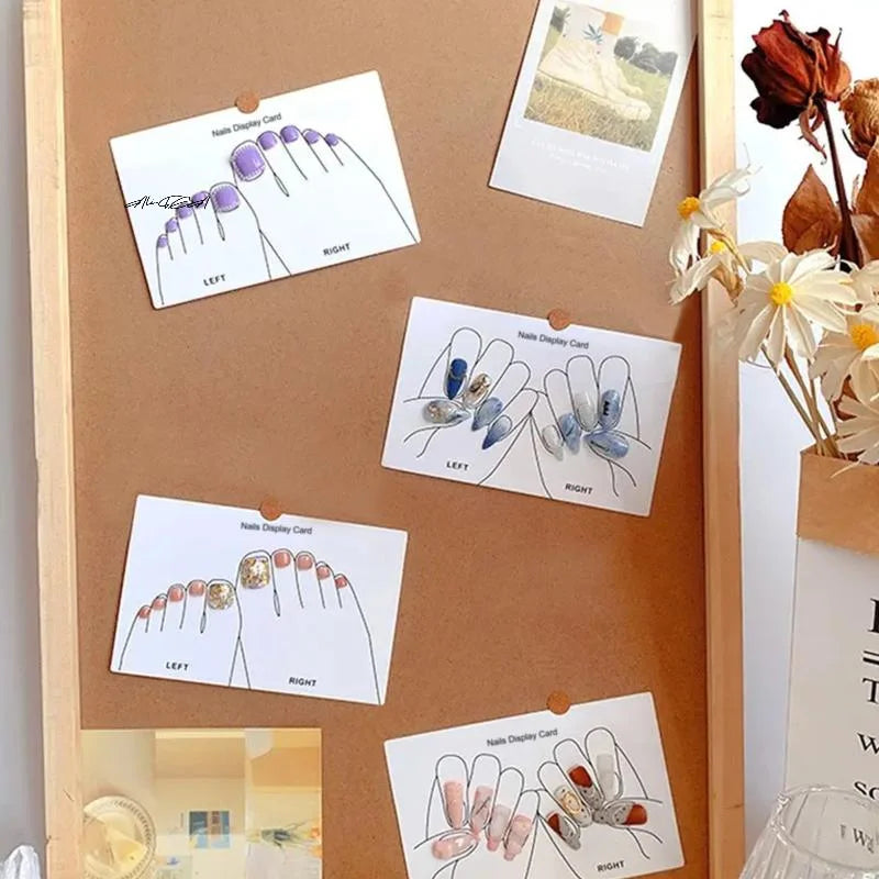 10-Sheet Nail Display Cards | False Nail Tips & Art Storage Nail Display Cards QXL