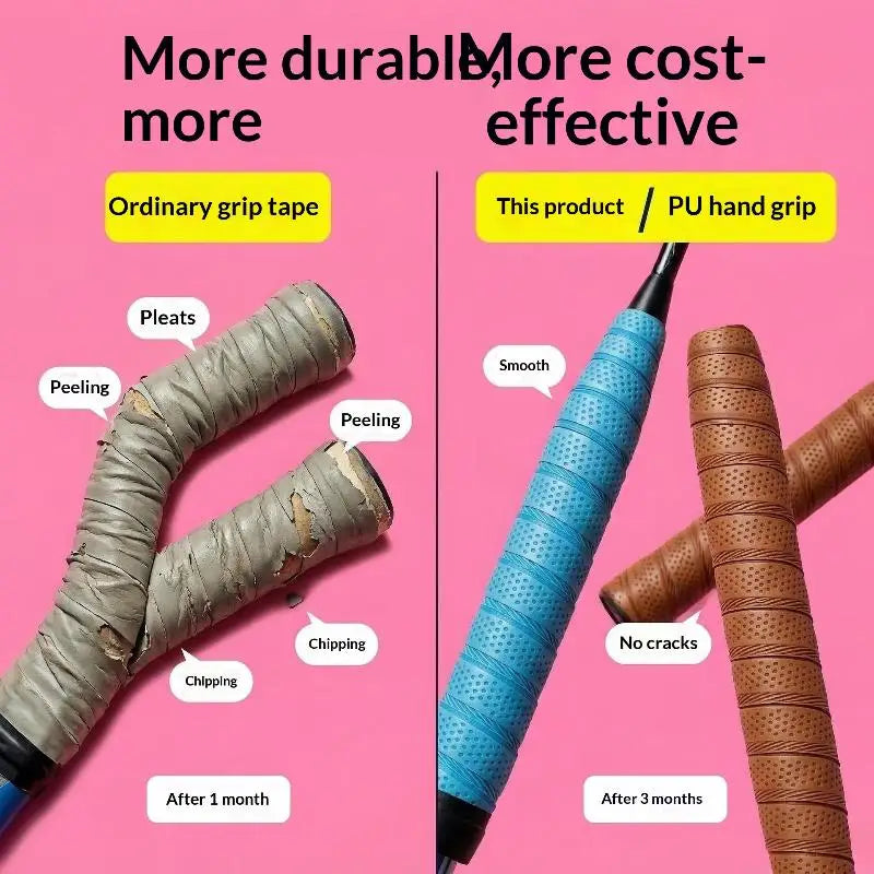 2-Pack PU Tennis & Badminton Racket Overgrip Tape | Sweat Absorb Racket Overgrip Tape QXL