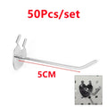 50-Pack Carbon Steel Pegboard Hooks | Tool & Retail Display Pegboard Hooks QXL 3.3mmX5cm 50pcs