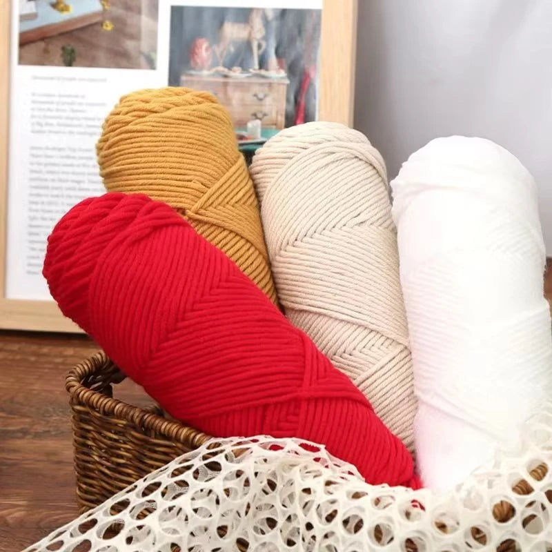100g 8-Ply Milk Cotton Yarn – Soft Knitting & Crochet Yarn Hand Knitting Yarn QXL