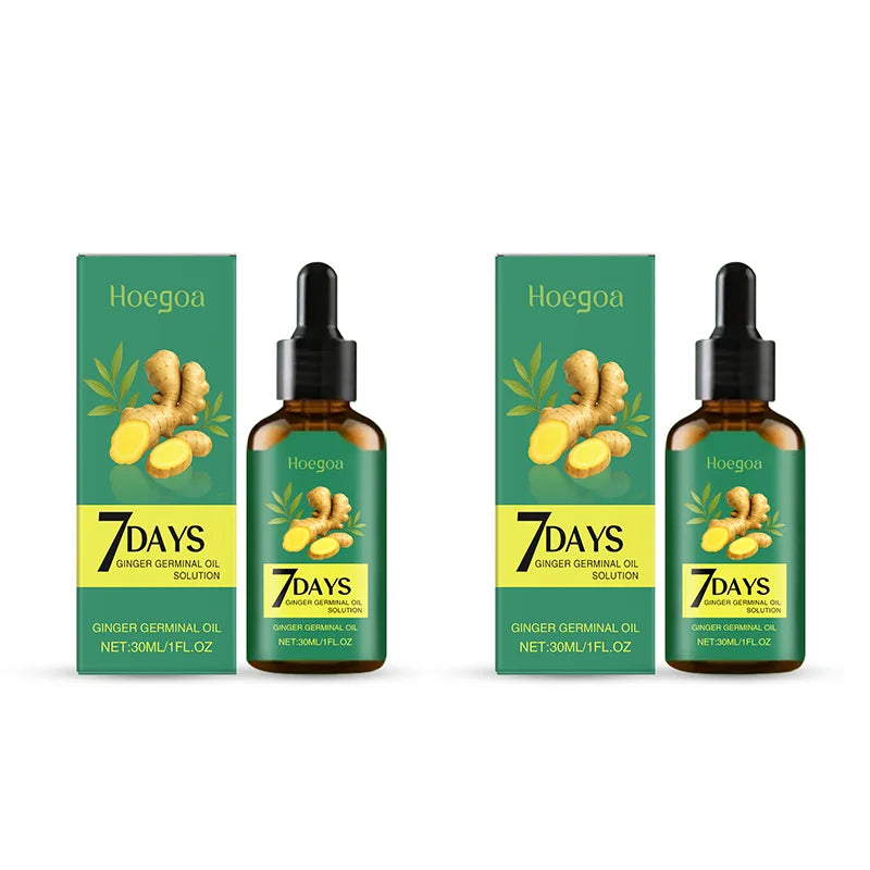 HOEGOA Ginger Hair Growth Serum – Scalp Treatment 30ml Hair Growth Serum QXL 2pcs