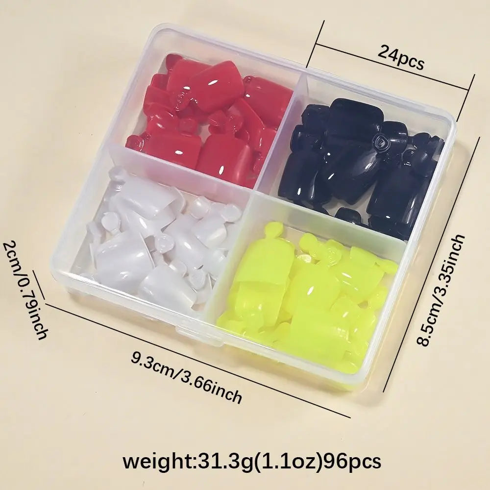 Short Square Full Cover False Toenail Tips – 96/144/288 Pcs False Toenail Tips QXL