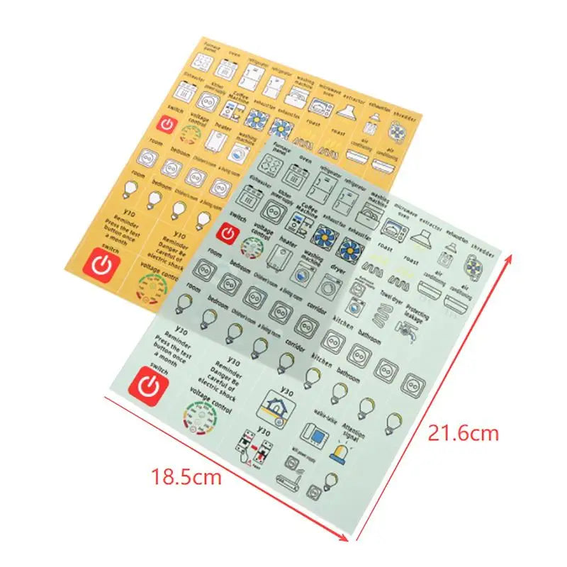 Circuit Breaker Panel Label Stickers | Waterproof PVC 2/5 Pack Panel Label Stickers QXL