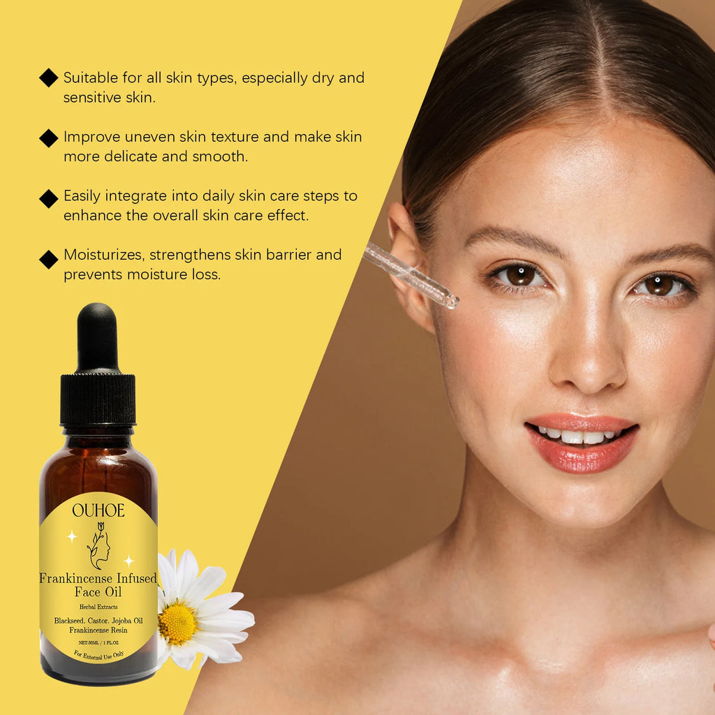OUHOE Frankincense Essence Oil – Moisturizing & Firming Facial Facial Essence Oil QXL