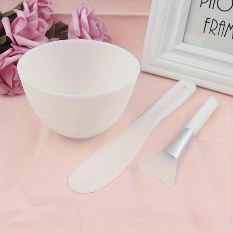 Silicone Face Mask Mixing Bowl Kit | DIY Skincare Tools Mask Mixing Kit QXL