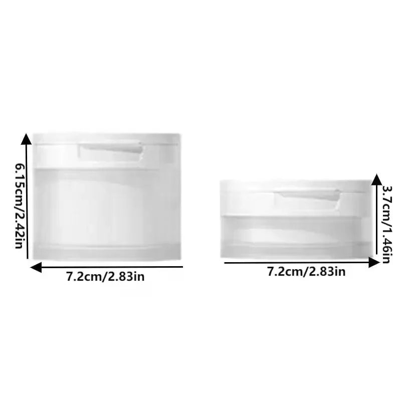 Refillable Travel Cosmetic Jar 50/120g – Flip Cover & Spoon Cosmetic Storage Jar QXL