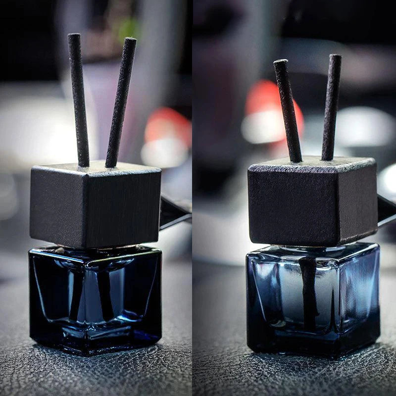 8ml Square Glass Car Aromatherapy Pendant | Air Freshener Bottle Car Aromatherapy Diffuser QXL