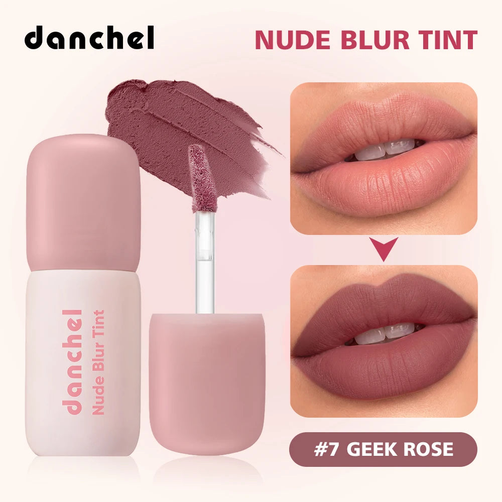 Danchel Nude Blur Tint – 2-in-1 Matte Lip & Cheek Blush Matte Lip & Cheek Tint QXL