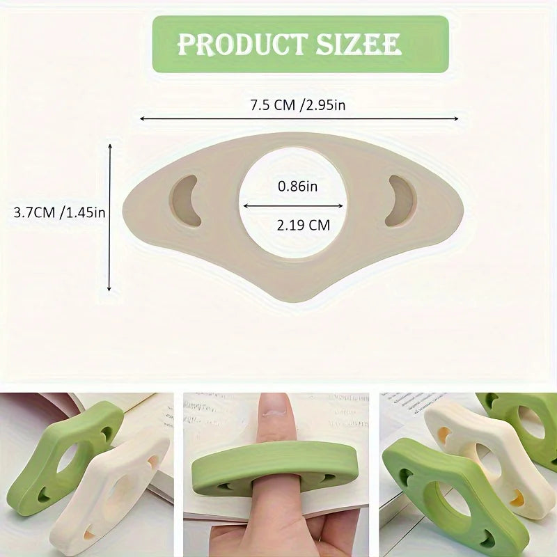 2-Pack Thumb Book Page Holders | Flexible Reading Accessory Book Page Holder QXL
