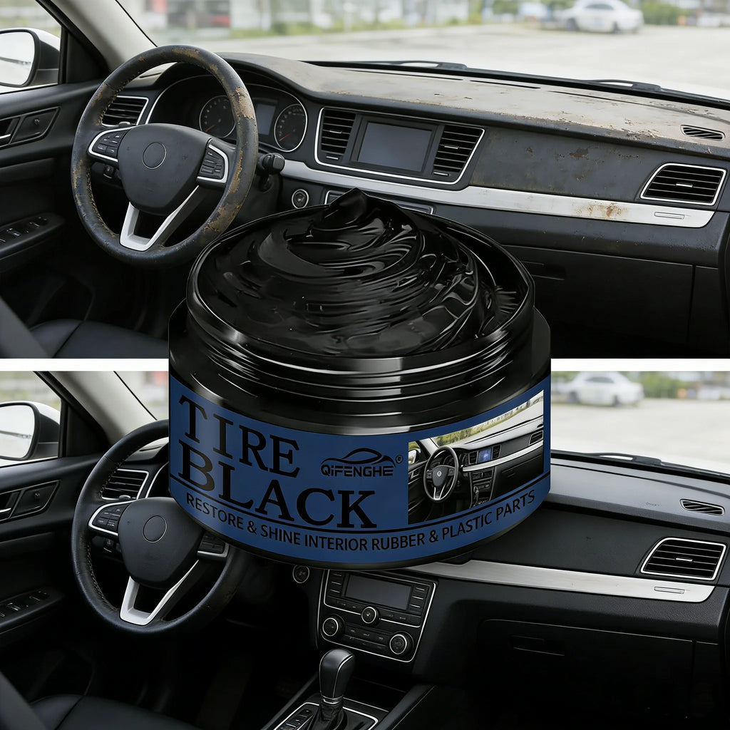 Tire Black Cream 70ml | Car Tire Shine & Rubber Renovator Tire Shine Cream QXL